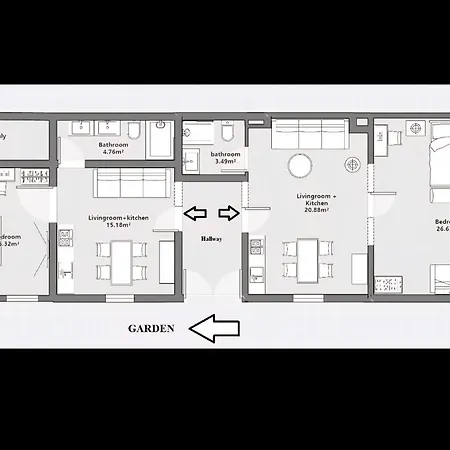 Downtown Private Garden & Garage For Parking Villa
